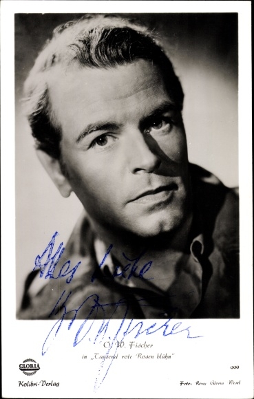 Schauspieler O. W. Fischer, Portrait, Autogramm