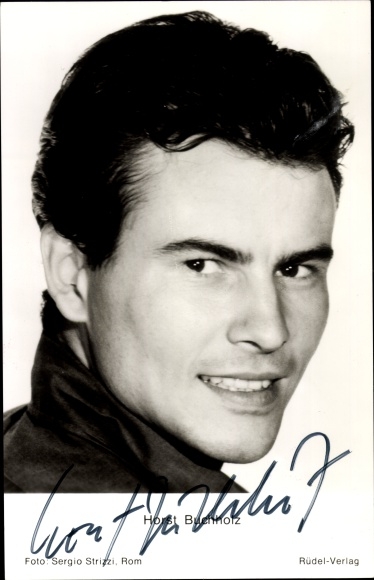 Schauspieler Horst Buchholz, Portrait, Autogramm