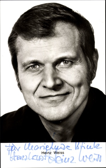 Schauspieler Heinz Weiss, Portrait, Autogramm