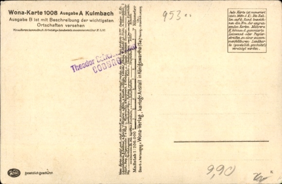 Landkarten Ak Kulmbach in Oberfranken, Umgebung