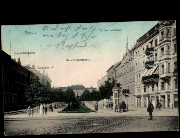 Poznań Posen, Wilhelmstra&szlig;e, Generalkommando, Landgericht, Steuerdirektion