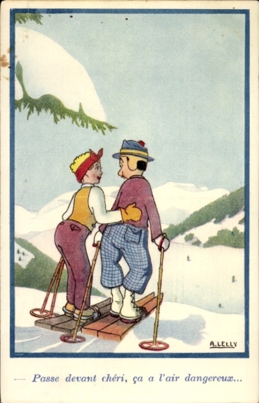 Lelly, A., Humor, Skifahrer