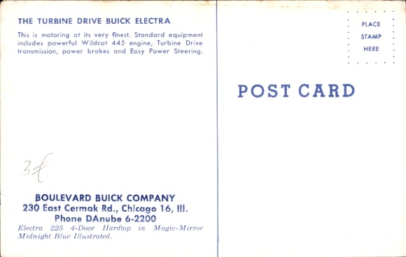 Auto, Turbine Drive Buick Electra