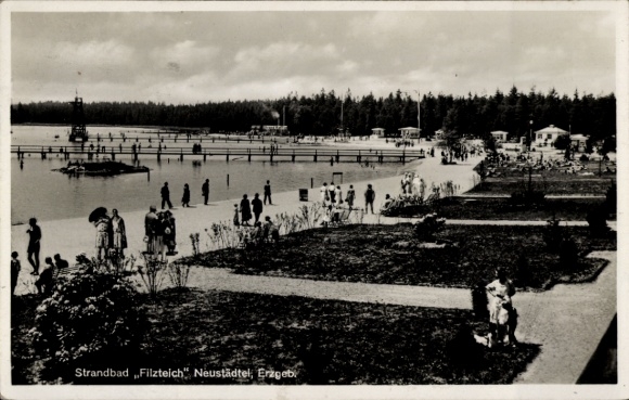 Neust&auml;dtel Schneeberg im Erzgebirge, Strandbad Bergsee Filzteich