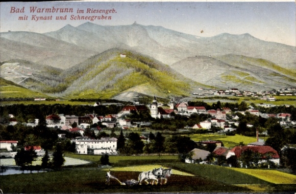 Cieplice Śląskie Zdr&oacute;j Bad Warmbrunn Riesengebirge Schlesien, Panorama, Kynast, Schneegruben