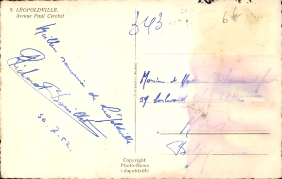 Kinshasa L&eacute;opoldville DR Kongo Zaire,  Avenue Paul Cerckel, Stra&szlig;enansicht
