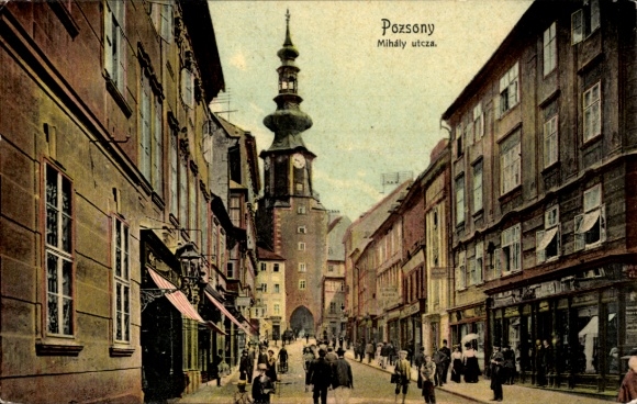 Pozsony Pressburg Bratislava Slowakei, Pozsony, Mih&aacute;ly utcza, Michaelertor
