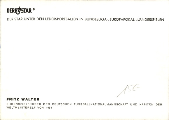 Fritz Walter, Fu&szlig;ballspieler, Ehrenspielf&uuml;hrer der deutschen Nationalmannschaft 1954