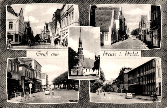 Heide in Holstein, Heide i. Holst., Friedrichstra&szlig;e, S&uuml;derstra&szlig;e, Am Markt