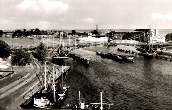 Wilhelmshaven an der Nordsee, Nordseebad  Hafen, Kaiser-Wilhelm-Br&uuml;cke