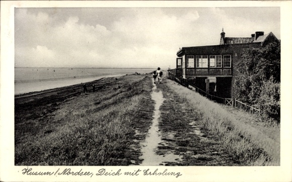 Husum in Nordfriesland,  Nordsee, Deich