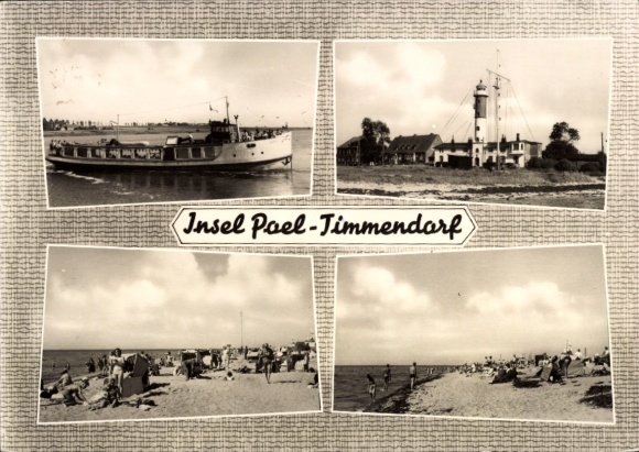 Timmendorf auf der Insel Poel, Insel Poel-Timmendorf, Leuchtturm, Strand, Schiff